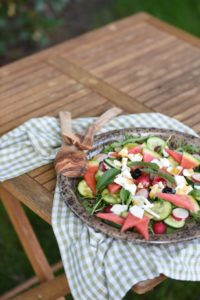 Sommersalat mit Wassermelone und Feta